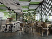 Mẫu thiết kế nội thất quán Cafe Xanh