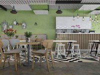 Mẫu thiết kế nội thất quán Cafe Xanh