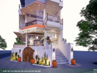 Thiết kế thi công quán cafe phong cách Địa Trung Hải - Aloha Coffee Quận 7
