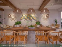 Thiết kế thi công quán cafe phong cách Địa Trung Hải - Aloha Coffee Quận 7