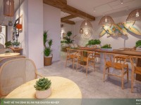 Thiết kế thi công quán cafe phong cách Địa Trung Hải - Aloha Coffee Quận 7