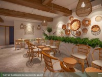 Thiết kế thi công quán cafe phong cách Địa Trung Hải - Aloha Coffee Quận 7