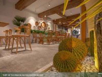 Thiết kế thi công quán cafe phong cách Địa Trung Hải - Aloha Coffee Quận 7