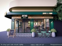 Antiko Saigon Kafe - Mẫu thiết kế quán cafe góc phố siêu đẹp