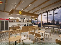 Thiết kế thi công quán cafe 300m2 CUỐN HÚT khách hàng tại Rach Giá