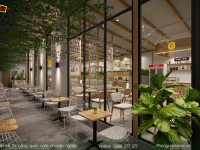 Thiết kế thi công quán cafe 300m2 CUỐN HÚT khách hàng tại Rach Giá