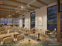 Thiết kế thi công quán cafe 300m2 CUỐN HÚT khách hàng tại Rach Giá