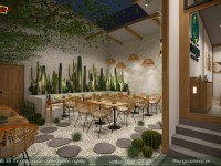 Thiết kế thi công quán cafe 300m2 CUỐN HÚT khách hàng tại Rach Giá