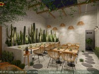 Thiết kế thi công quán cafe 300m2 CUỐN HÚT khách hàng tại Rach Giá