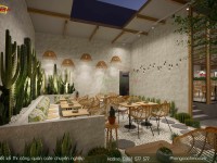 Thiết kế thi công quán cafe 300m2 CUỐN HÚT khách hàng tại Rach Giá