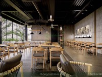Thiết kế quán cafe hiện đại phong cách Luxury 320m2