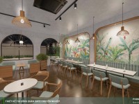 Thiết kế quán cafe Indochine Long Xuyên - Phong cách quán cafe Việt Nam 450m2