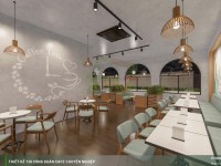 Thiết kế quán cafe Indochine Long Xuyên - Phong cách quán cafe Việt Nam 450m2