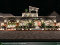 Thiết kế quán cafe Indochine Long Xuyên - Phong cách quán cafe Việt Nam 450m2