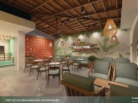 Thiết kế quán cafe Indochine Long Xuyên - Phong cách quán cafe Việt Nam 450m2