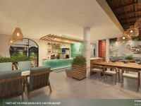 Thiết kế quán cafe Indochine Long Xuyên - Phong cách quán cafe Việt Nam 450m2