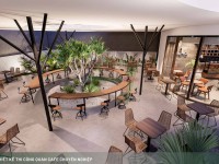 Thiết kế quán cafe tropical garden 400m2 - Nemo Coffee Bình Dương