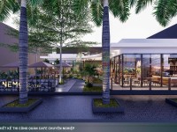Thiết kế quán cafe tropical garden 400m2 - Nemo Coffee Bình Dương
