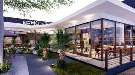 Thiết kế quán cafe tropical garden 400m2 - Nemo Coffee Bình Dương