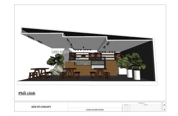 Mẫu thiết kế 2D Lucky Garden Coffee