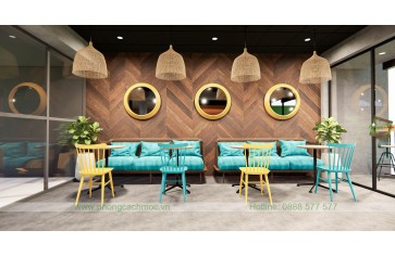 Thiêt kế quán cafe SamHouse - Bình Dương 