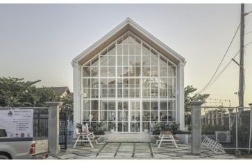 Mẫu thiết kế quán cafe nhà thép 150m2 mang thiên nhiên vào trong không gian nội thất