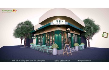 Antiko Saigon Kafe - Mẫu thiết kế quán cafe góc phố siêu đẹp