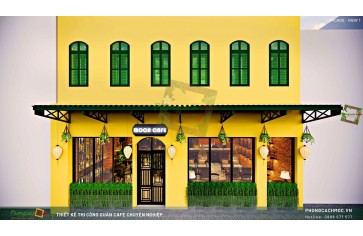 Thiết Kế Quán Cafe Với Sắc Màu Nhiệt Đới 