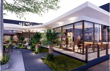 Thiết kế quán cafe tropical garden 400m2 - Nemo Coffee Bình Dương