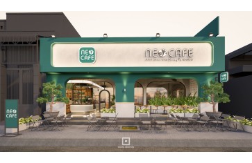 Nét Trong Trẻo Của Thiết Kế Quán Cafe Neo Coffee - Khi Mặt Tiền Lớn Được Tận Dụng Triệt Để