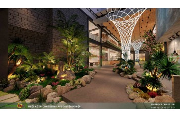 New Koi Coffee - Mẫu thiết kế quán cafe cá KOI 1500m2 đẹp tại quận 7