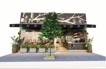 Thiết kế thi công quán trà sữa 180m2 T&T Milk Tea - Bình Dương