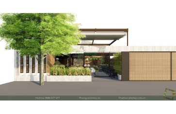 Thiết kế quán cafe Tre Xanh với diện tích 300m2