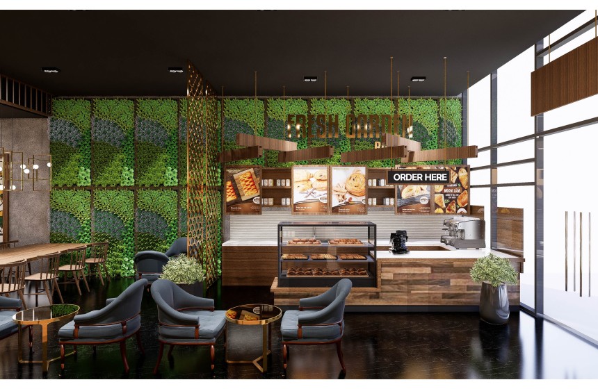Thiết kế nội thất Fresh Garden Coffee