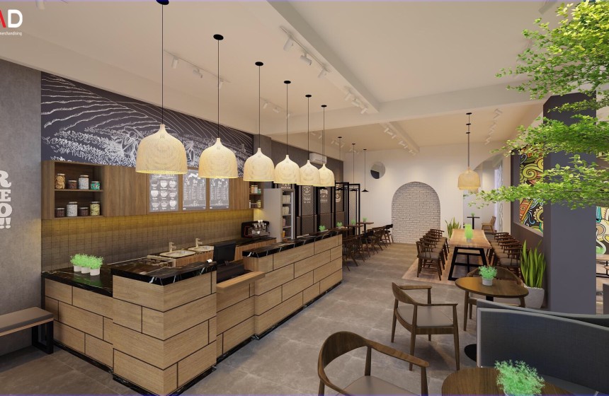 Thiết kế nội thất quán Quỳnh Coffee