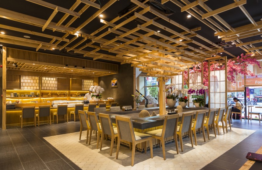 Nội Thất Nhà Hàng Sushi World - Đậm màu Nhật Bản 