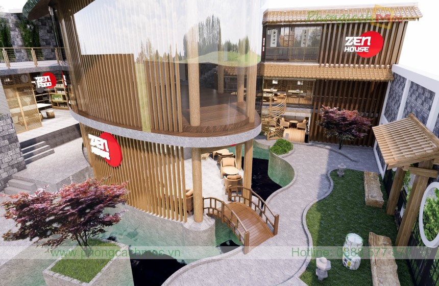 Thiết kế nhà hàng chay ZenHouse - Tân Bình