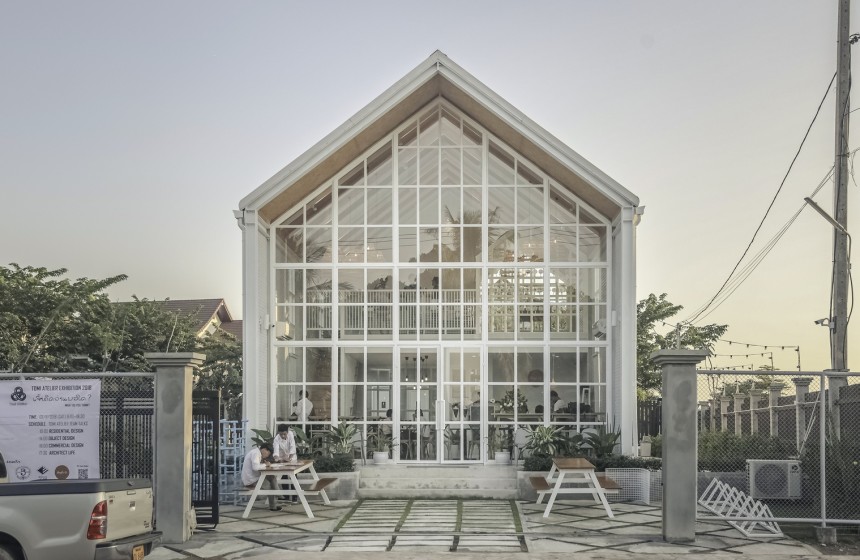 Mẫu thiết kế quán cafe nhà thép 150m2 mang thiên nhiên vào trong không gian nội thất