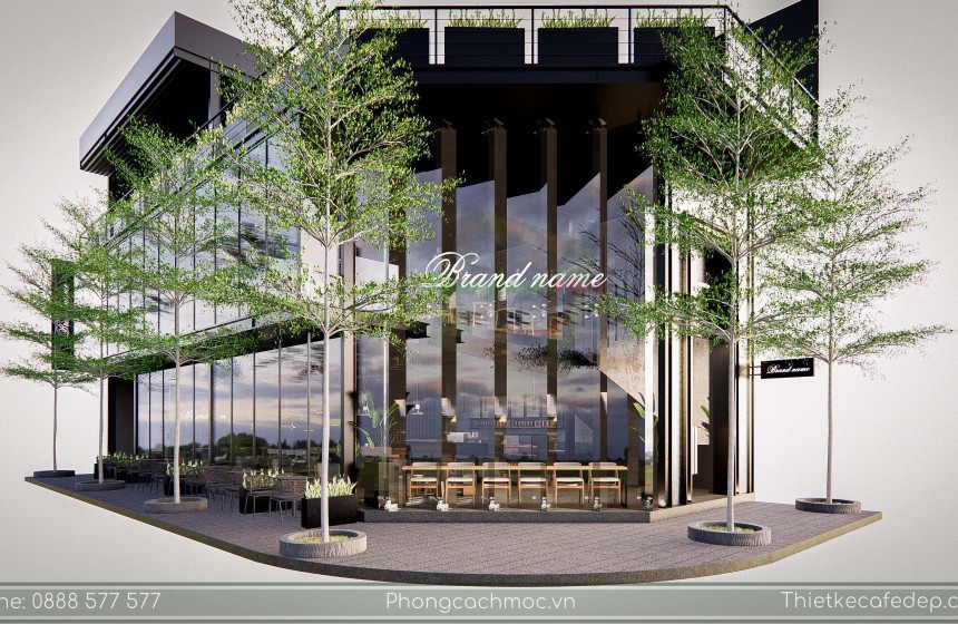 Thiết kế quán cafe hiện đại phong cách Luxury 320m2