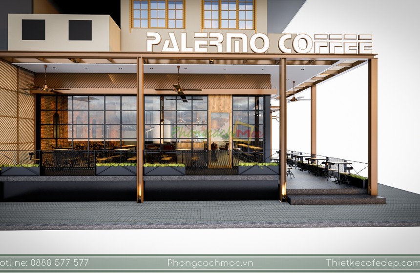 Thiết kế Quán Cafe 2 mặt tiền - Palermo Coffee