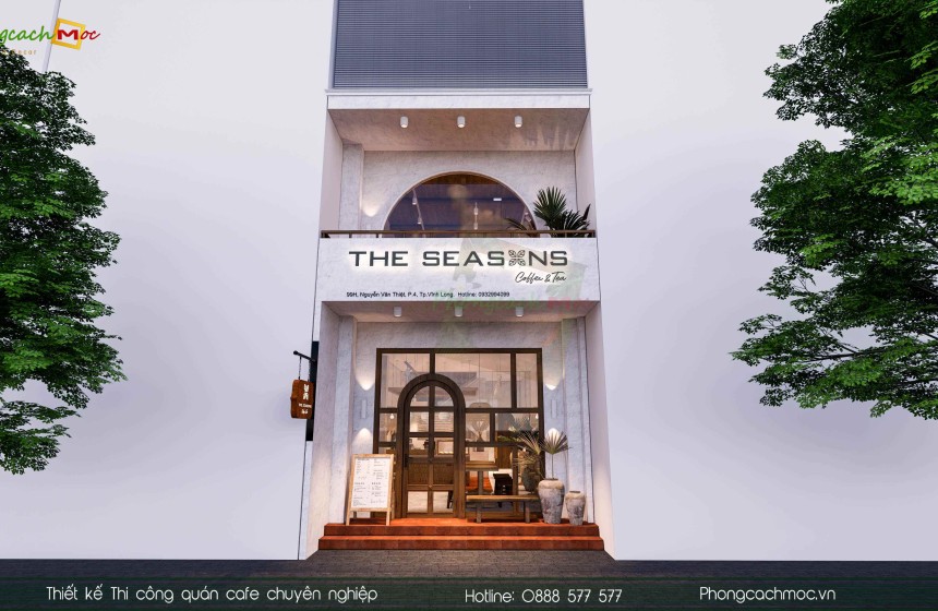Thiết kế quán cafe phong cách địa trung hải The Season Coffee & Tea - Vĩnh Long