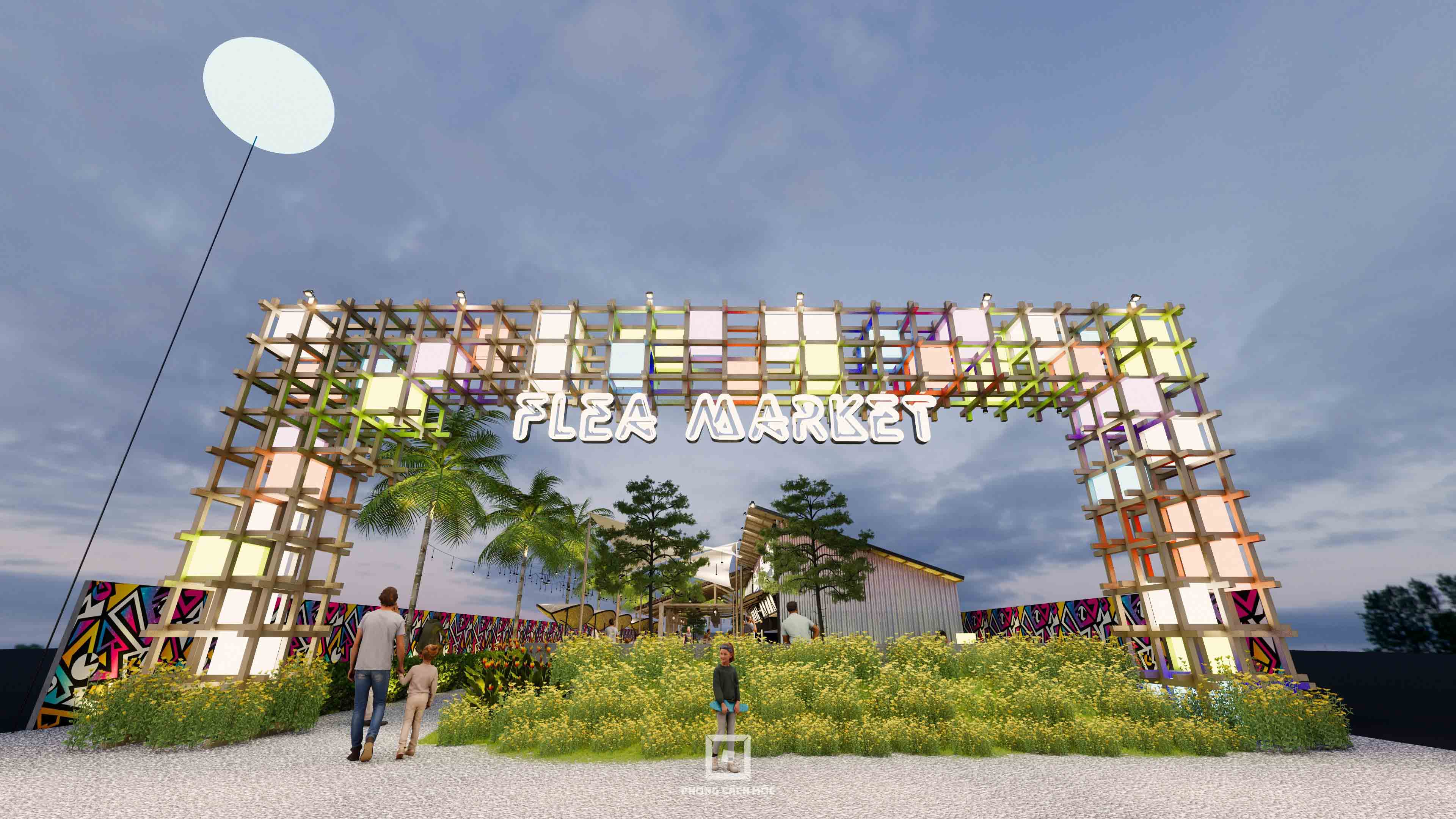 Flea Market - Thiết Kế Khu Hội Chợ Ẩm Thực Đậm Chất Trendy
