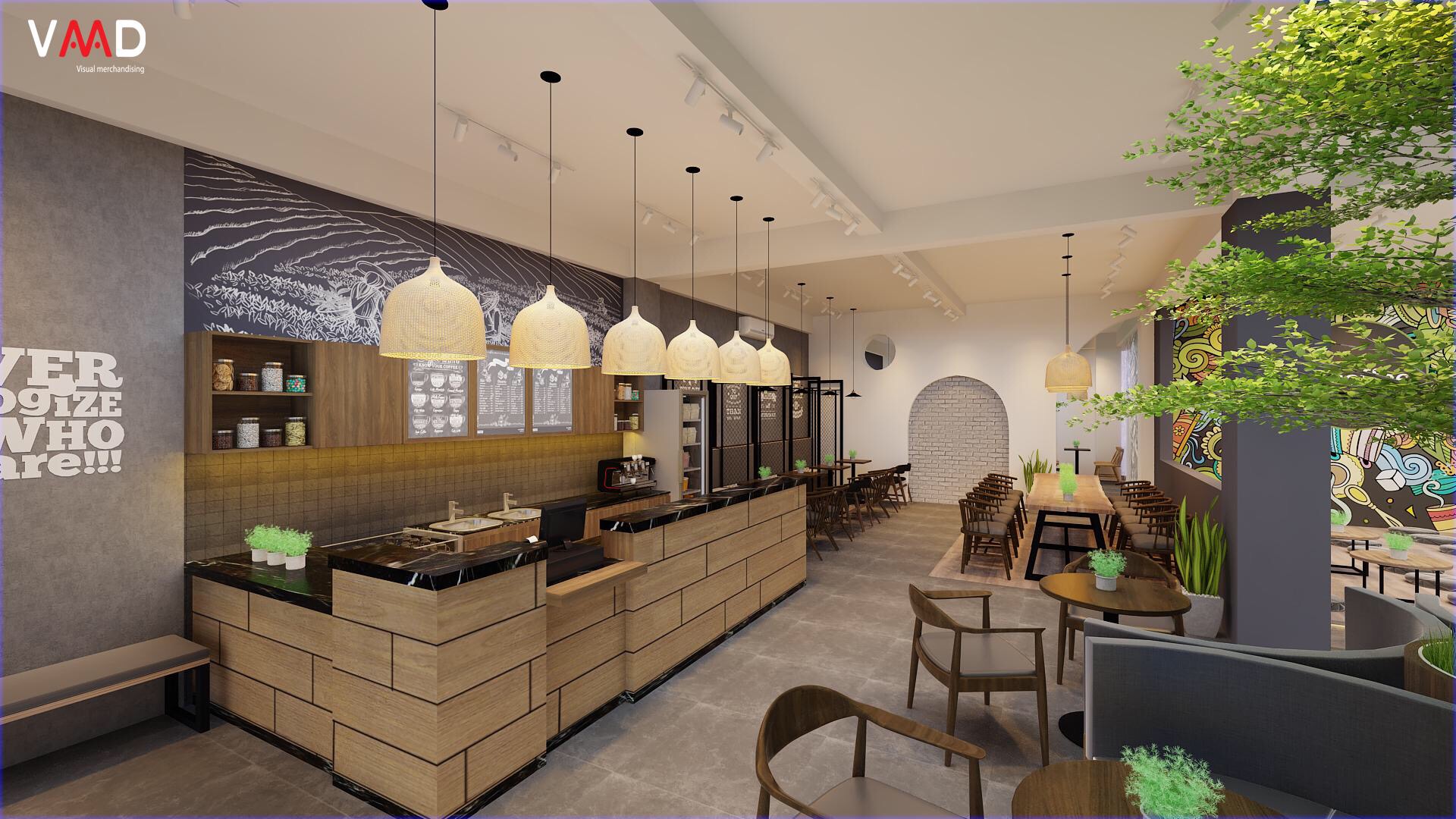 Thiết kế nội thất quán Quỳnh Coffee