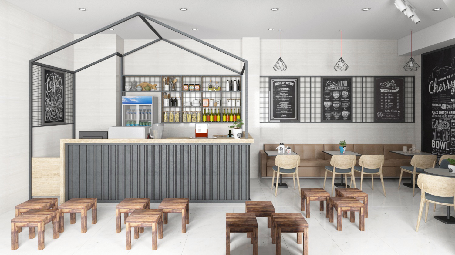 Thiết Kế Quán Cafe Theo Concept Trẻ Trung Hiện Đại