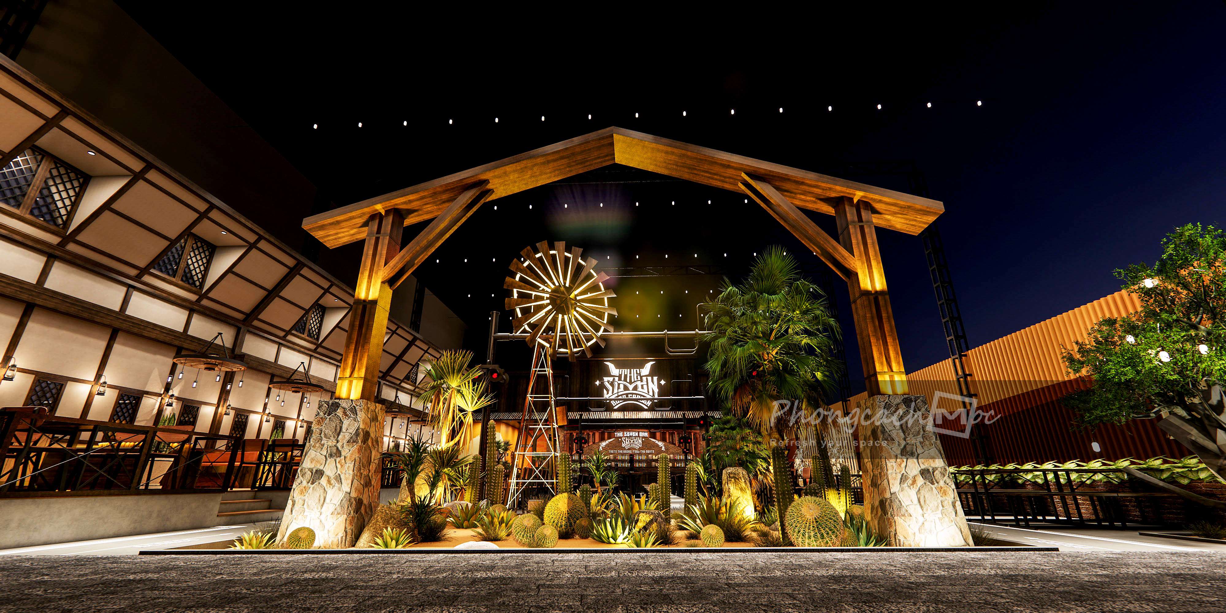 Thiết kế thi công nhà hàng The Seven Beer Garden - Bà Rịa Vũng Tàu