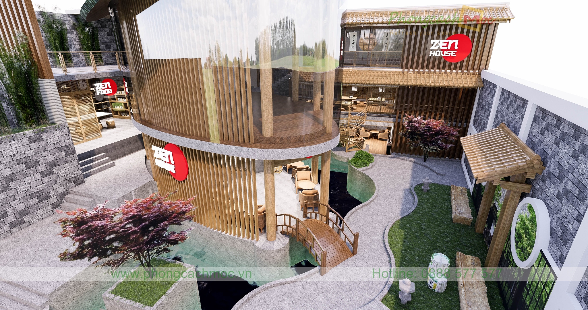 Thiết kế nhà hàng chay ZenHouse - Tân Bình