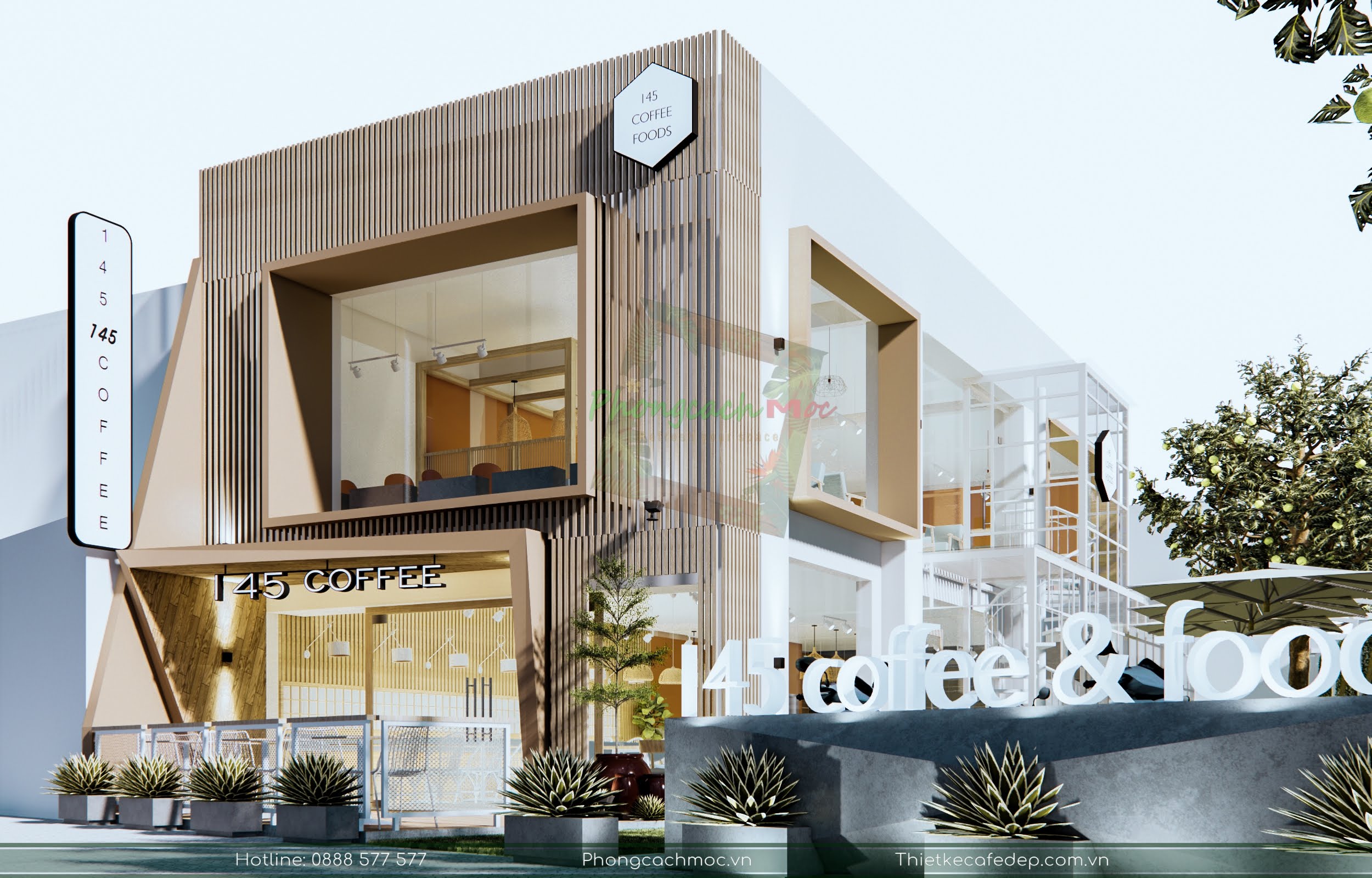 Thiết kế quán cafe 145 Coffee House Bình Dương - 350m2