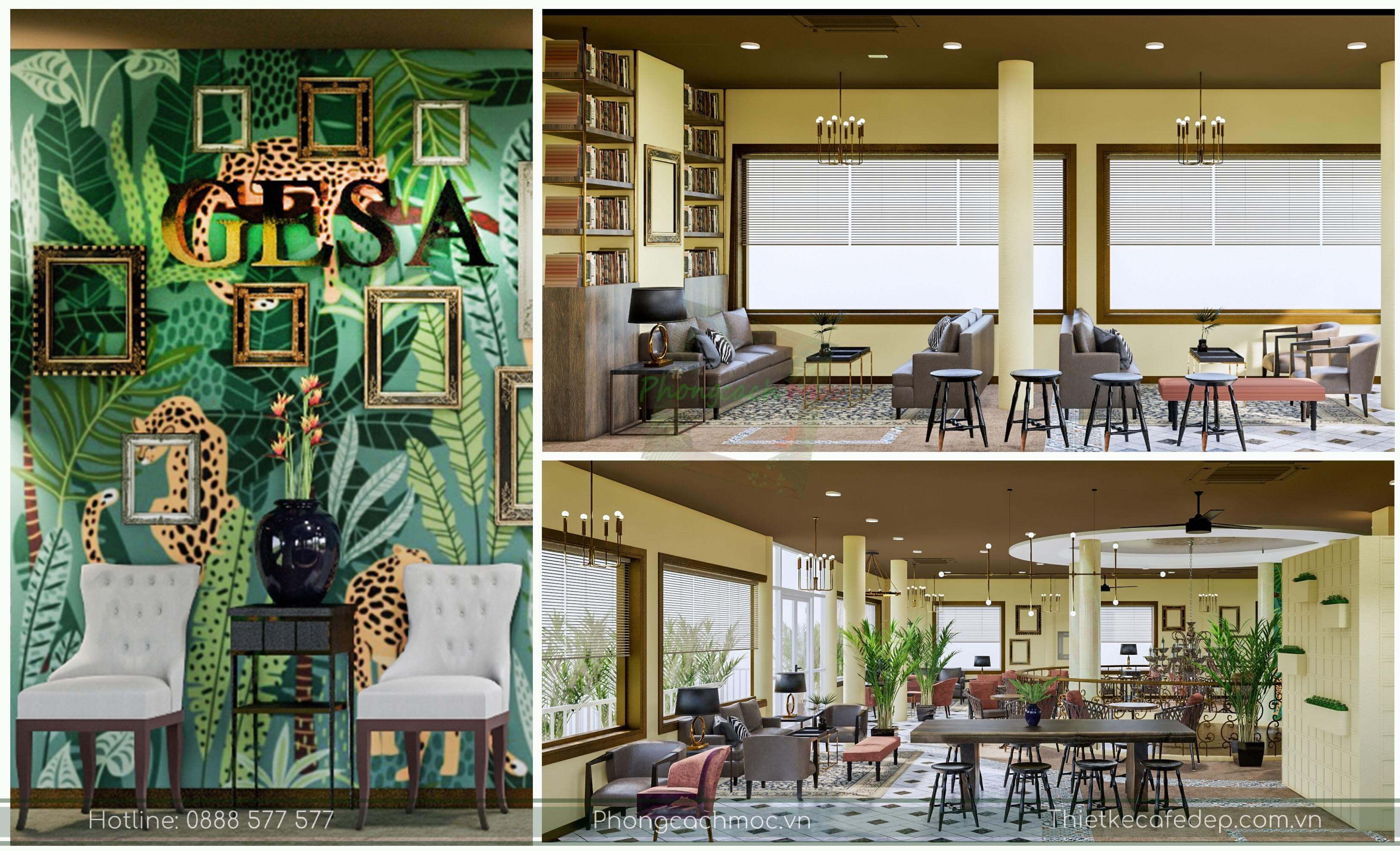 Thiết kế quán cafe Gesa Coffee - Phong cách hiện đại - Modern Style