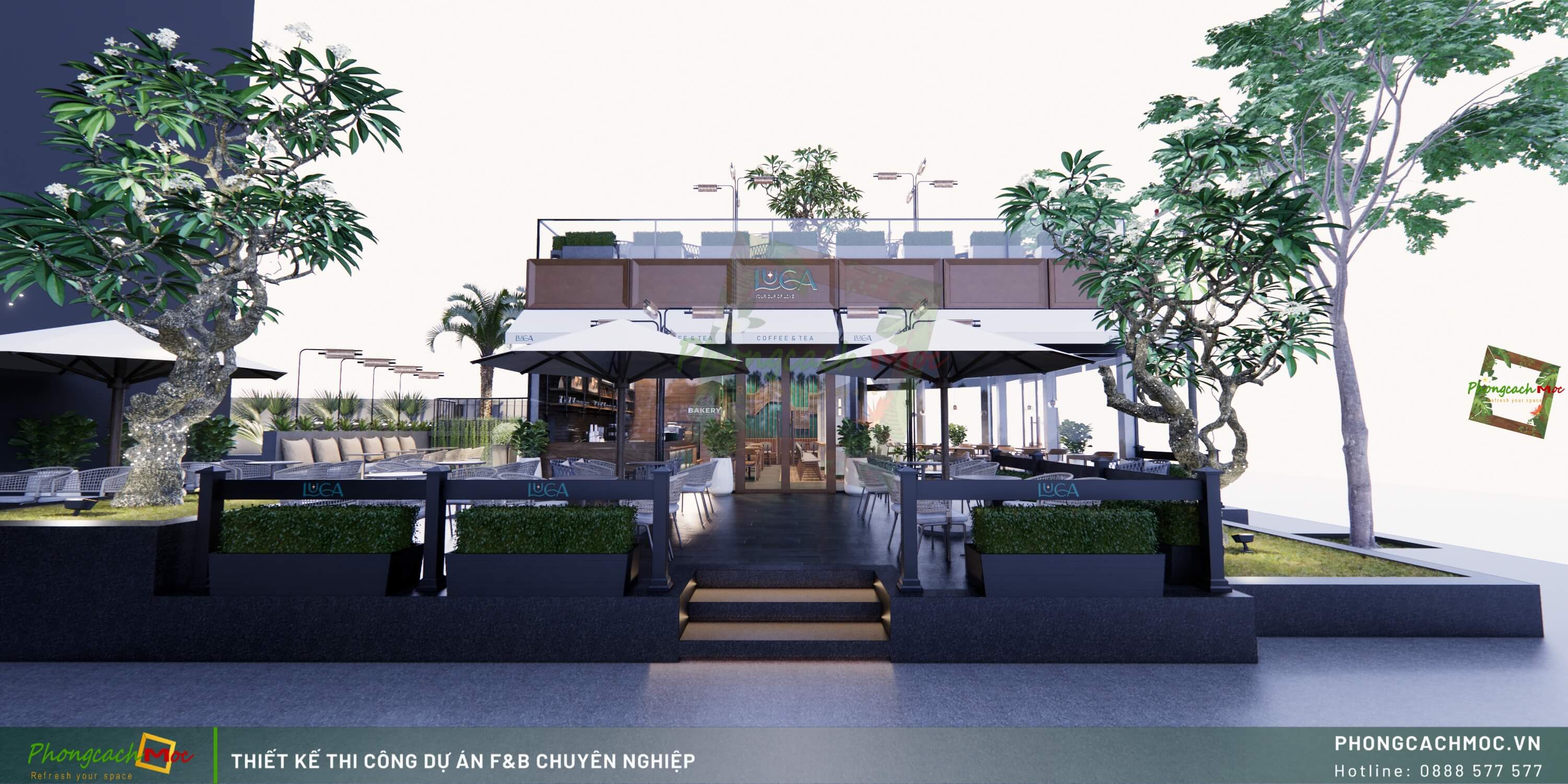 LUCA COFFEE -  Mẫu thiết kế quán cafe hiện đại mang phong cách Âu