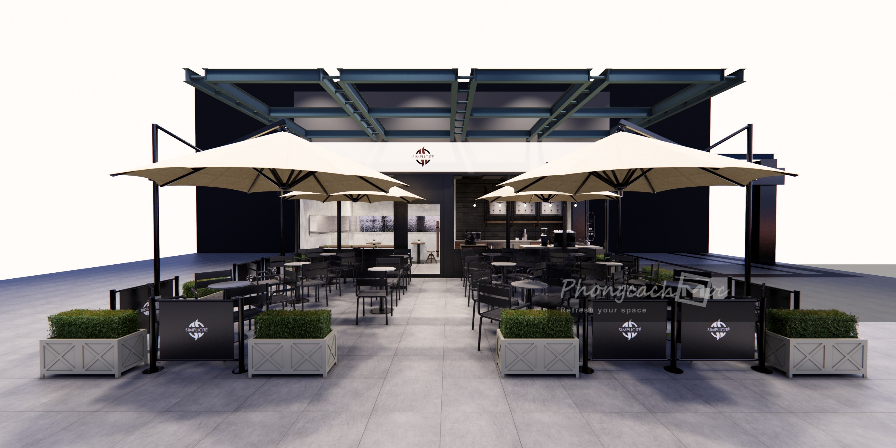  Thiết kế thi công quán cafe tối giản Simplicité Café - Tân Sơn Nhất